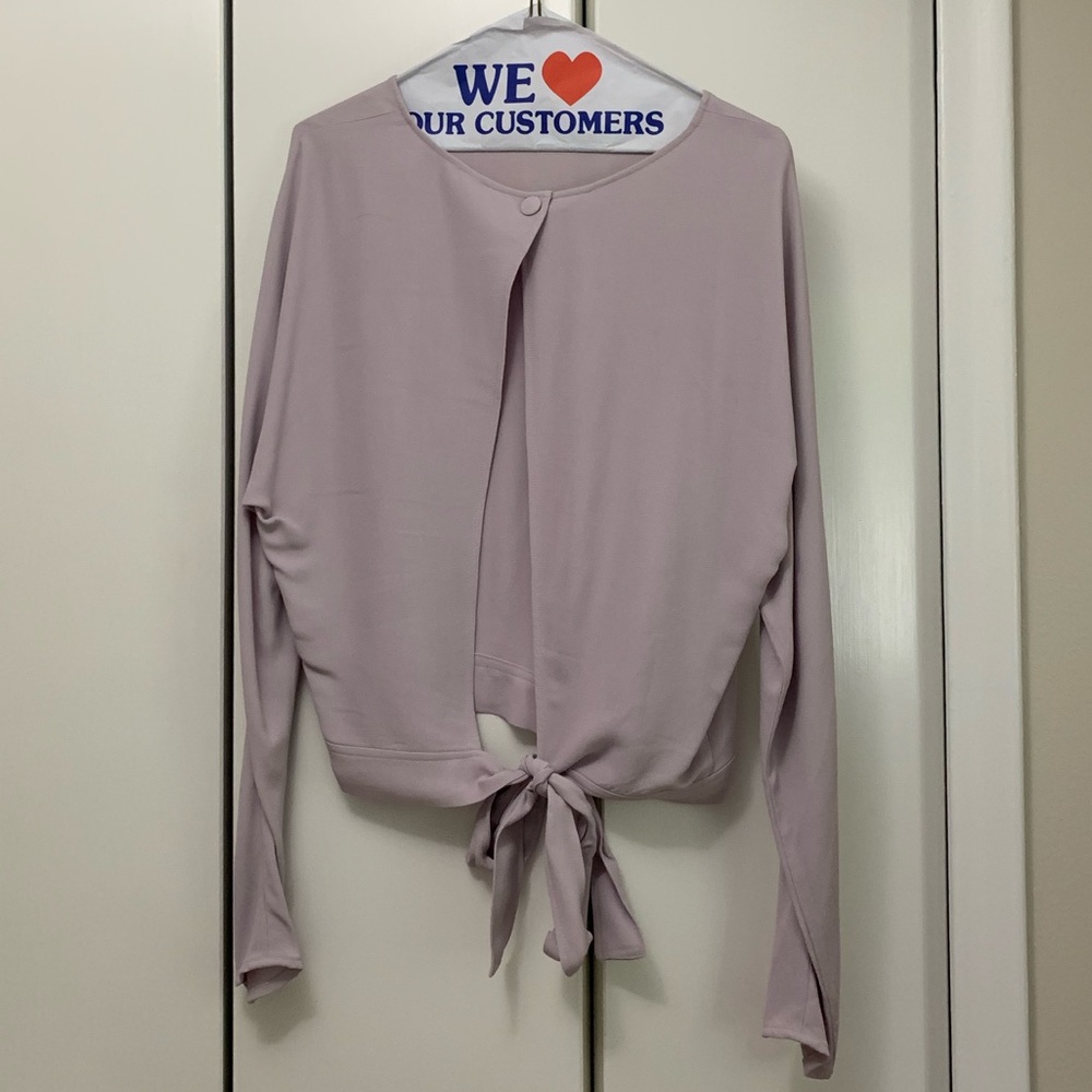 Purple Wilfred Open Back Top from Aritzia